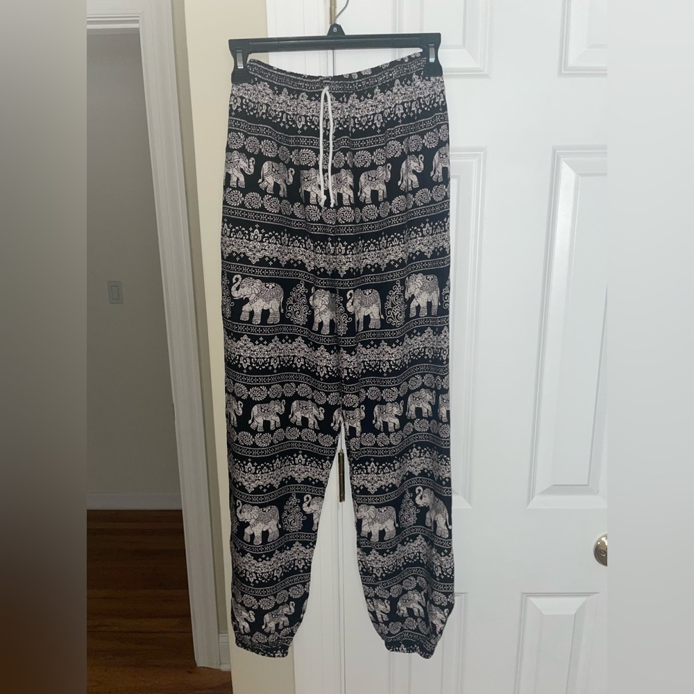 Thai pants, stretchy. From Thailand, very light and comfortable.